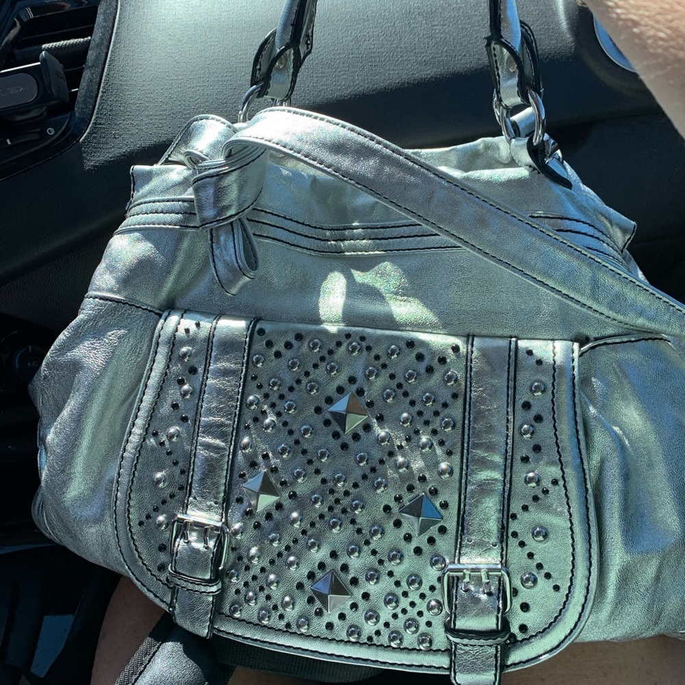 Silver Studded Handbag